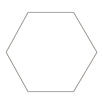 Icône relief hexagone